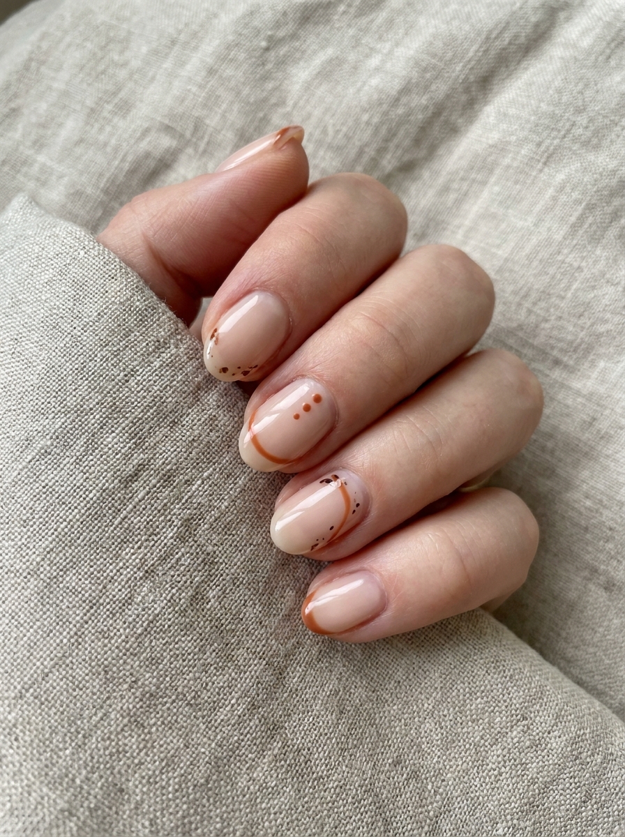 Burnt Orange Micro Details als Nailart Herbst Ideen Inspiration 2026